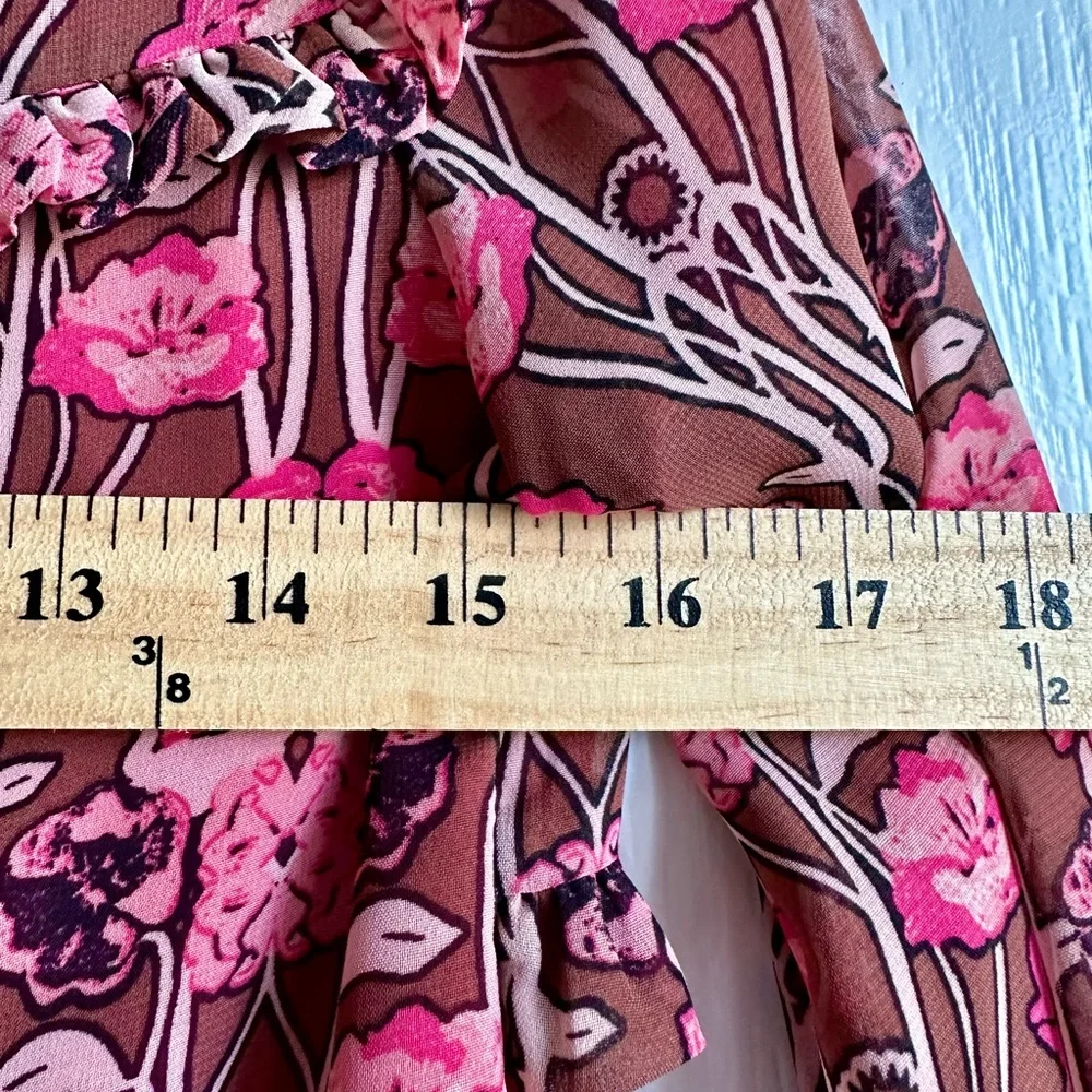 Topshop | Pink Floral Mod Style Dress - Size 6 - EUC_10
